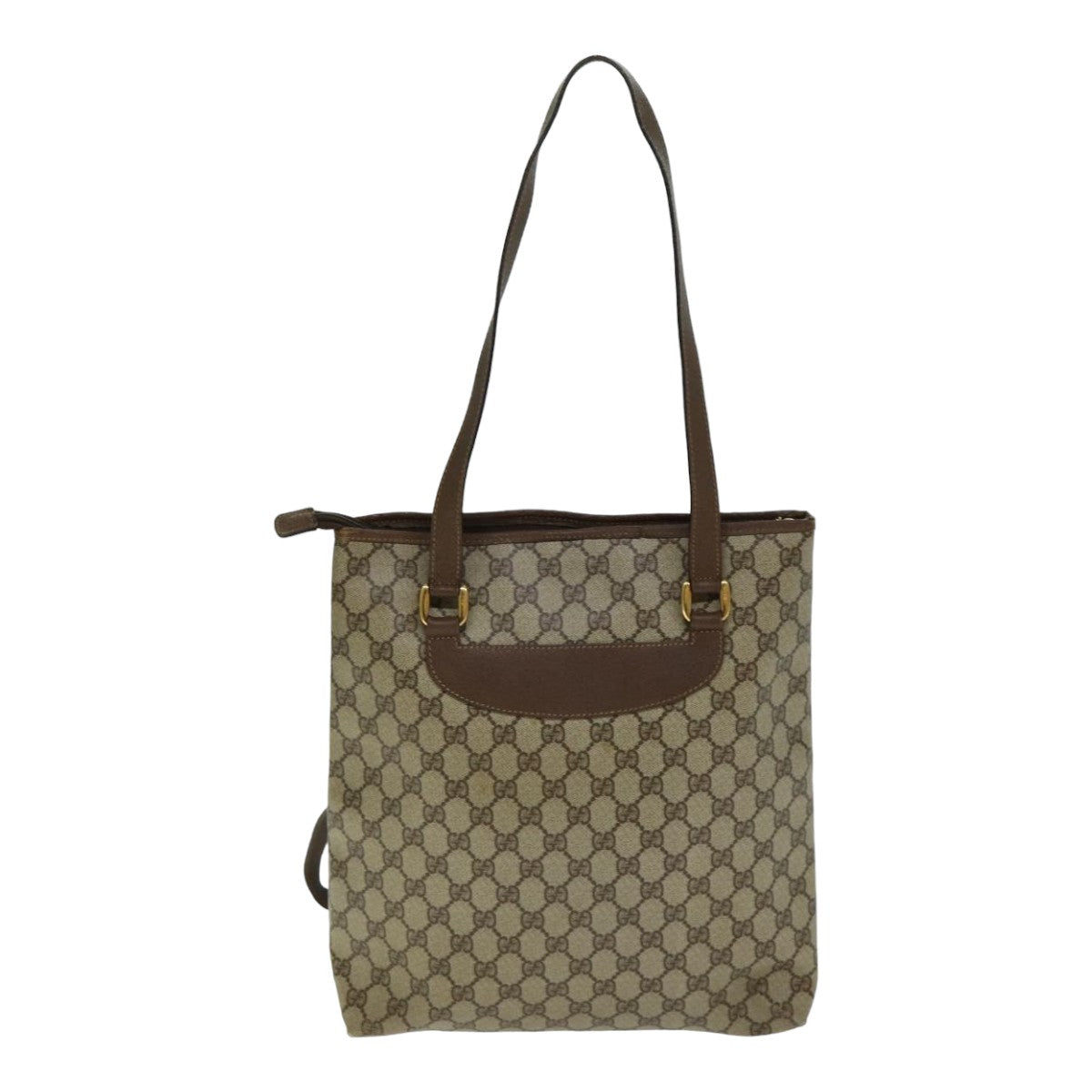 GUCCI GG Supreme Tote Bag PVC Leather Beige 002 39 0130 79588