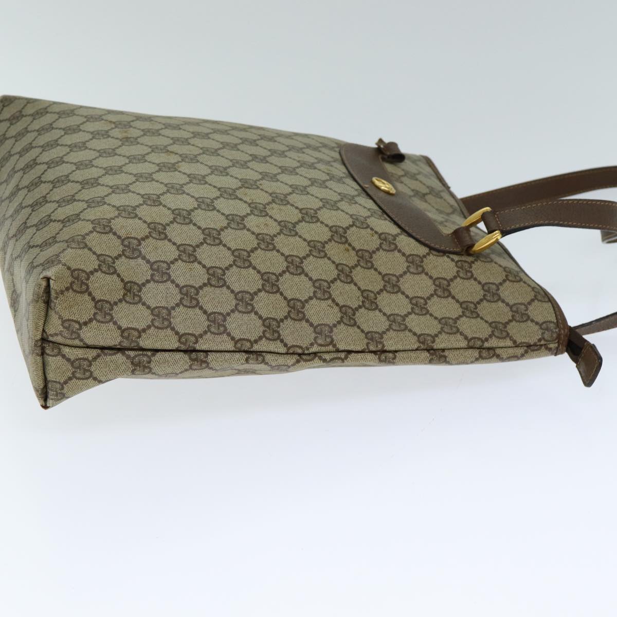 GUCCI GG Supreme Tote Bag PVC Leather Beige 002 39 0130 79588