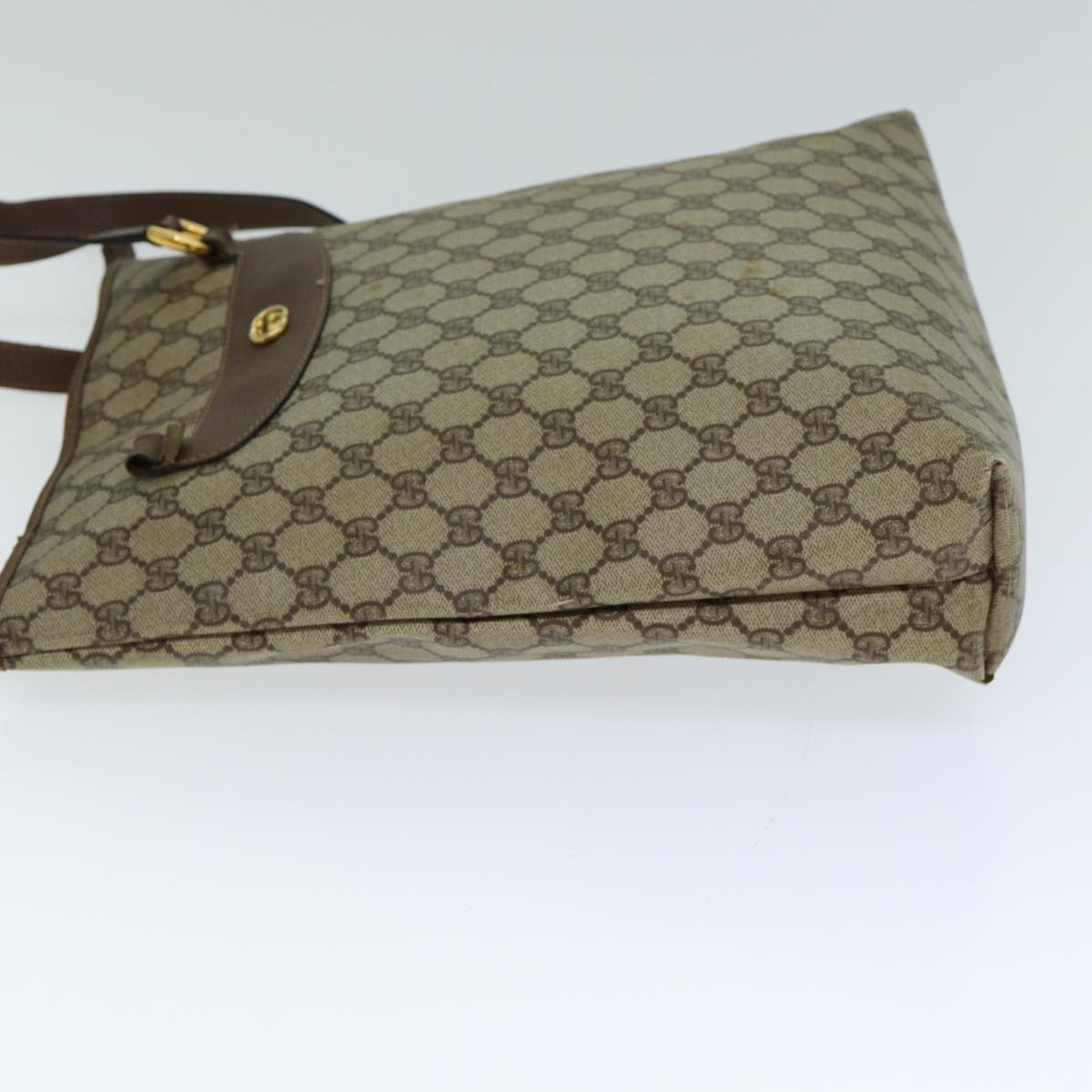 GUCCI GG Supreme Tote Bag PVC Leather Beige 002 39 0130 79588