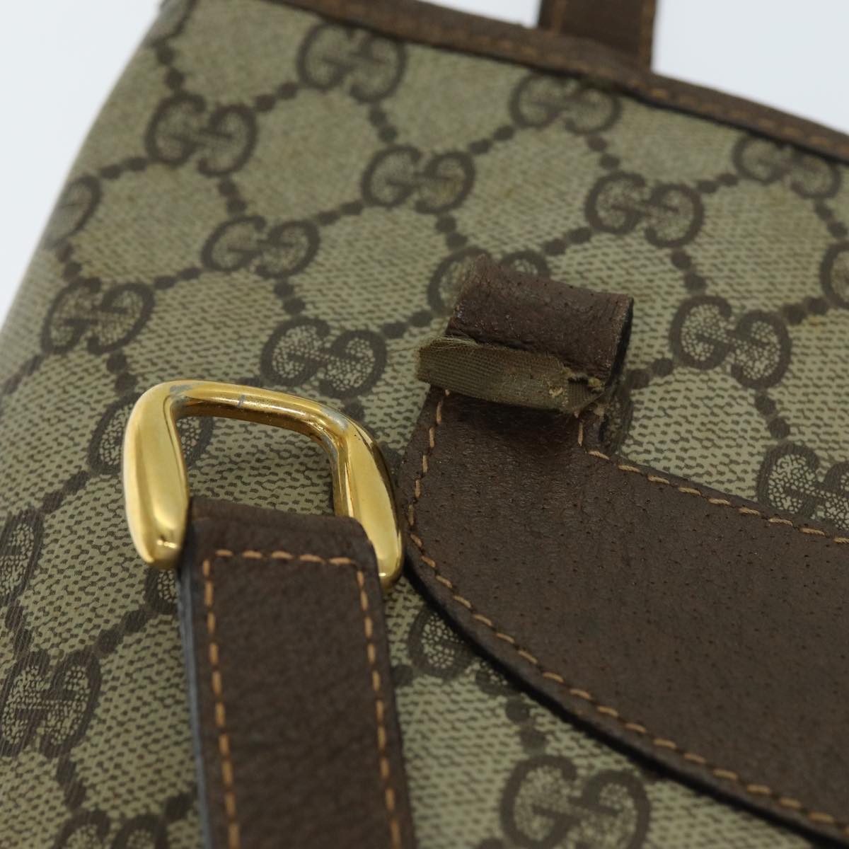 GUCCI GG Supreme Tote Bag PVC Leather Beige 002 39 0130 79588