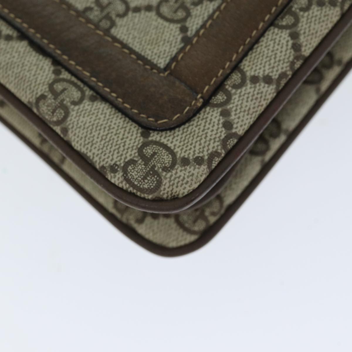 GUCCI GG Supreme Shoulder Bag PVC Leather Beige 14 02 013 79589