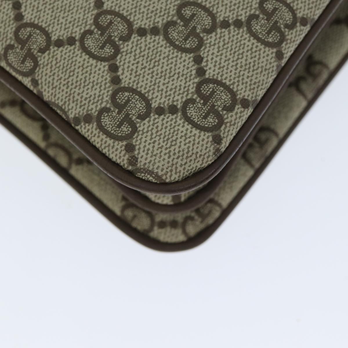 GUCCI GG Supreme Shoulder Bag PVC Leather Beige 14 02 013 79589
