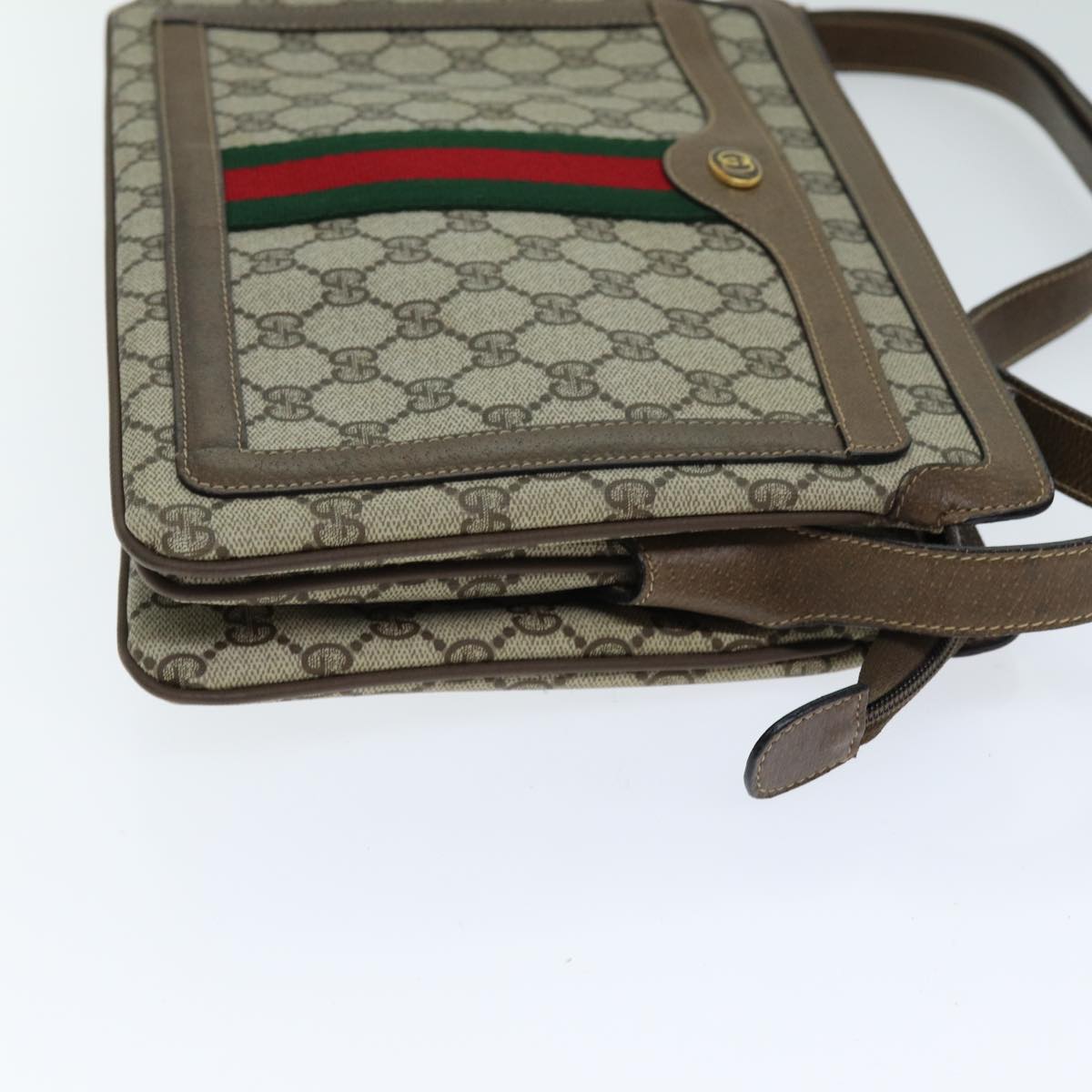 GUCCI GG Supreme Shoulder Bag PVC Leather Beige 14 02 013 79589