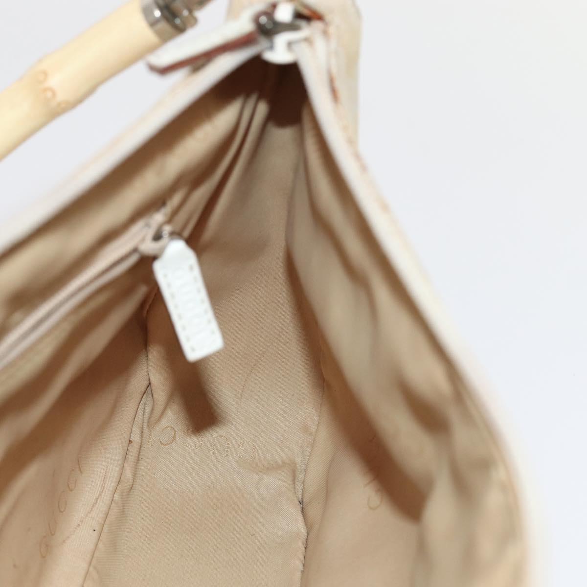 GUCCI Bamboo GG Canvas Hand Bag Beige 001 3865 79596