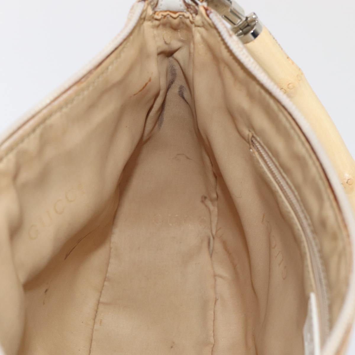 GUCCI Bamboo GG Canvas Hand Bag Beige 001 3865 79596