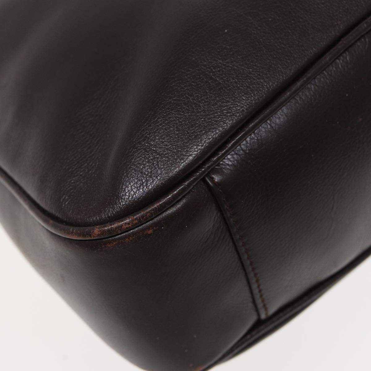 GUCCI Bamboo Hand Bag Leather 2way Brown 001 1705 1638 79613