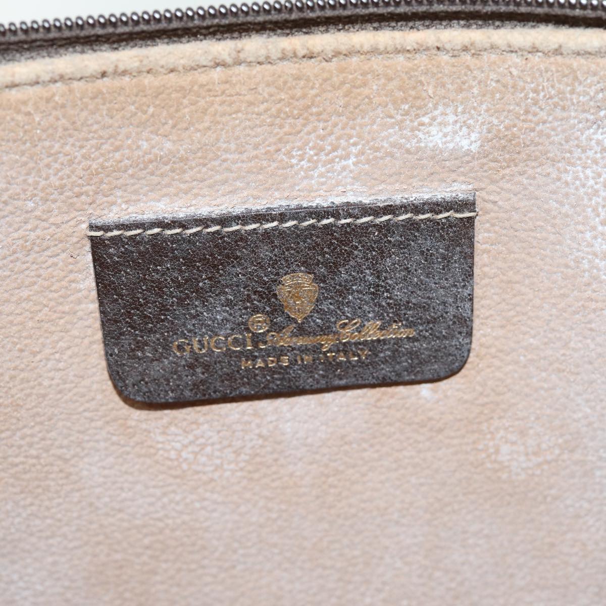 GUCCI GG Supreme Clutch Bag PVC Beige 97 01 029 79622
