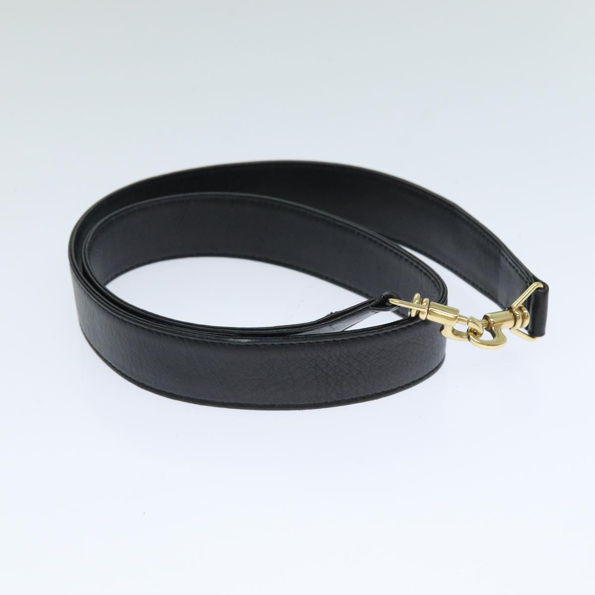 GUCCI Bamboo Hand Bag Leather 2way Black 001 1638 79644