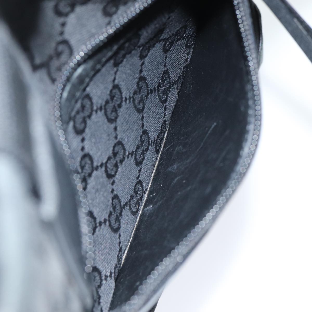 GUCCI GG Canvas Tote Bag Canvas Black 79649
