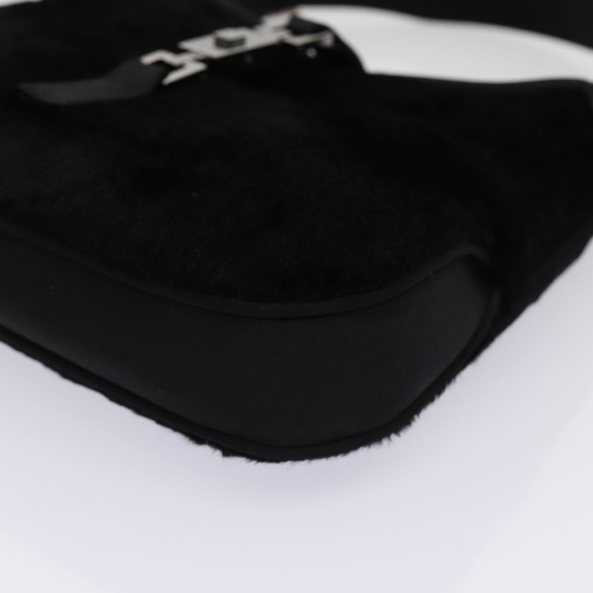 GUCCI Jackie Mini bag Hand Bag Satin Black 005 0775 79699