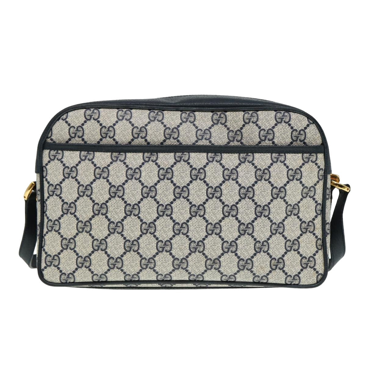 GUCCI GG Supreme Sherry Line Shoulder Bag PVC Navy Red 001 56 0860 79700