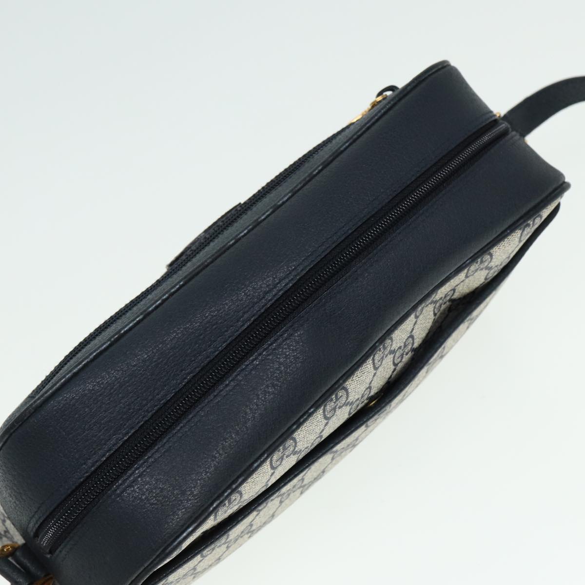 GUCCI GG Supreme Sherry Line Shoulder Bag PVC Navy Red 001 56 0860 79700