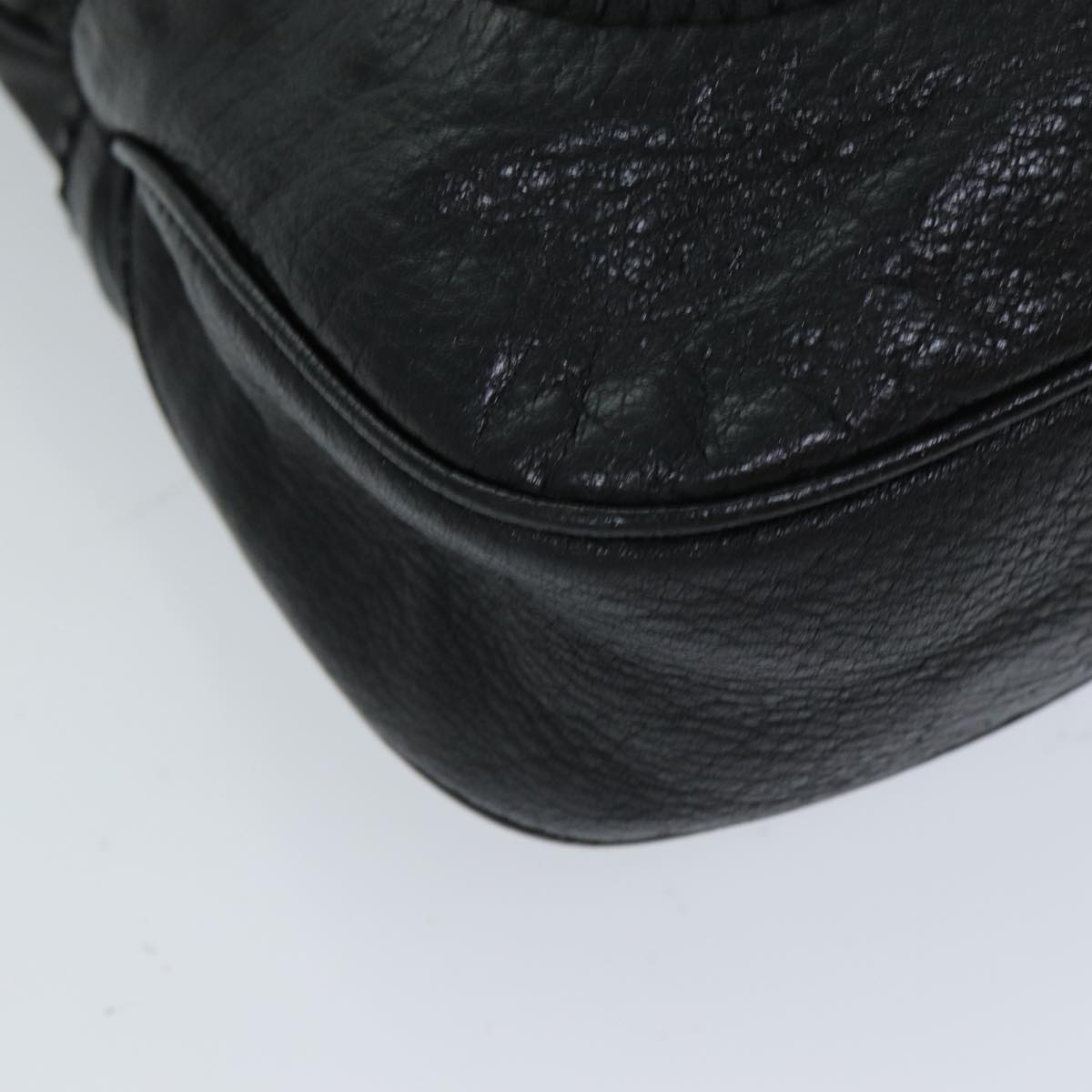 GUCCI Bamboo Jackie Shoulder Bag Leather Black 223929 79722
