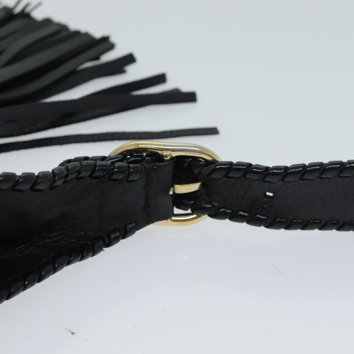GUCCI Bamboo Jackie Shoulder Bag Leather Black 223929 79722