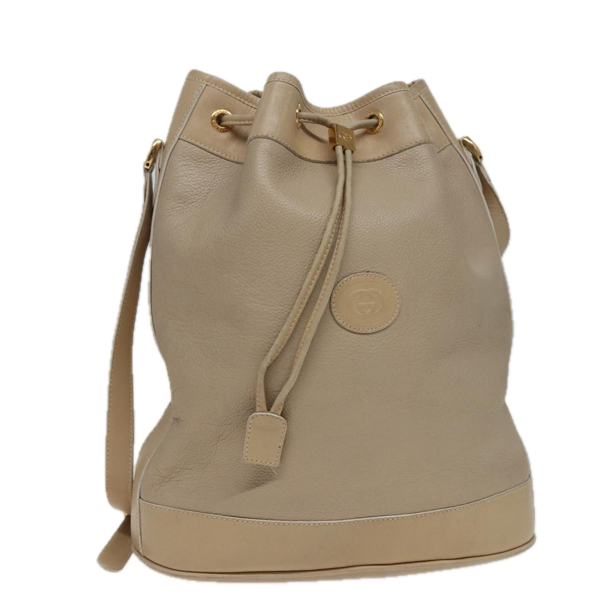 GUCCI Shoulder Bag Leather Beige 001 58 0933 79762