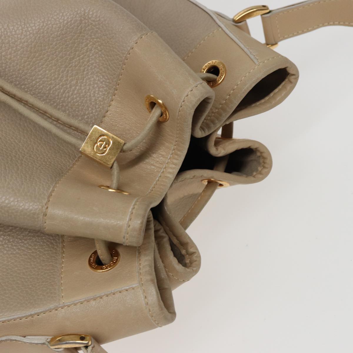 GUCCI Shoulder Bag Leather Beige 001 58 0933 79762