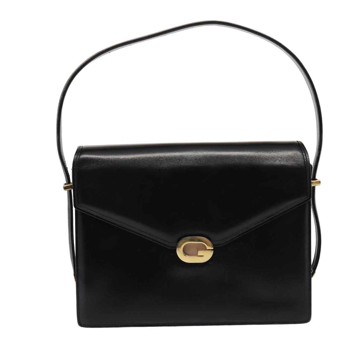 GUCCI Hand Bag Leather Black 79763