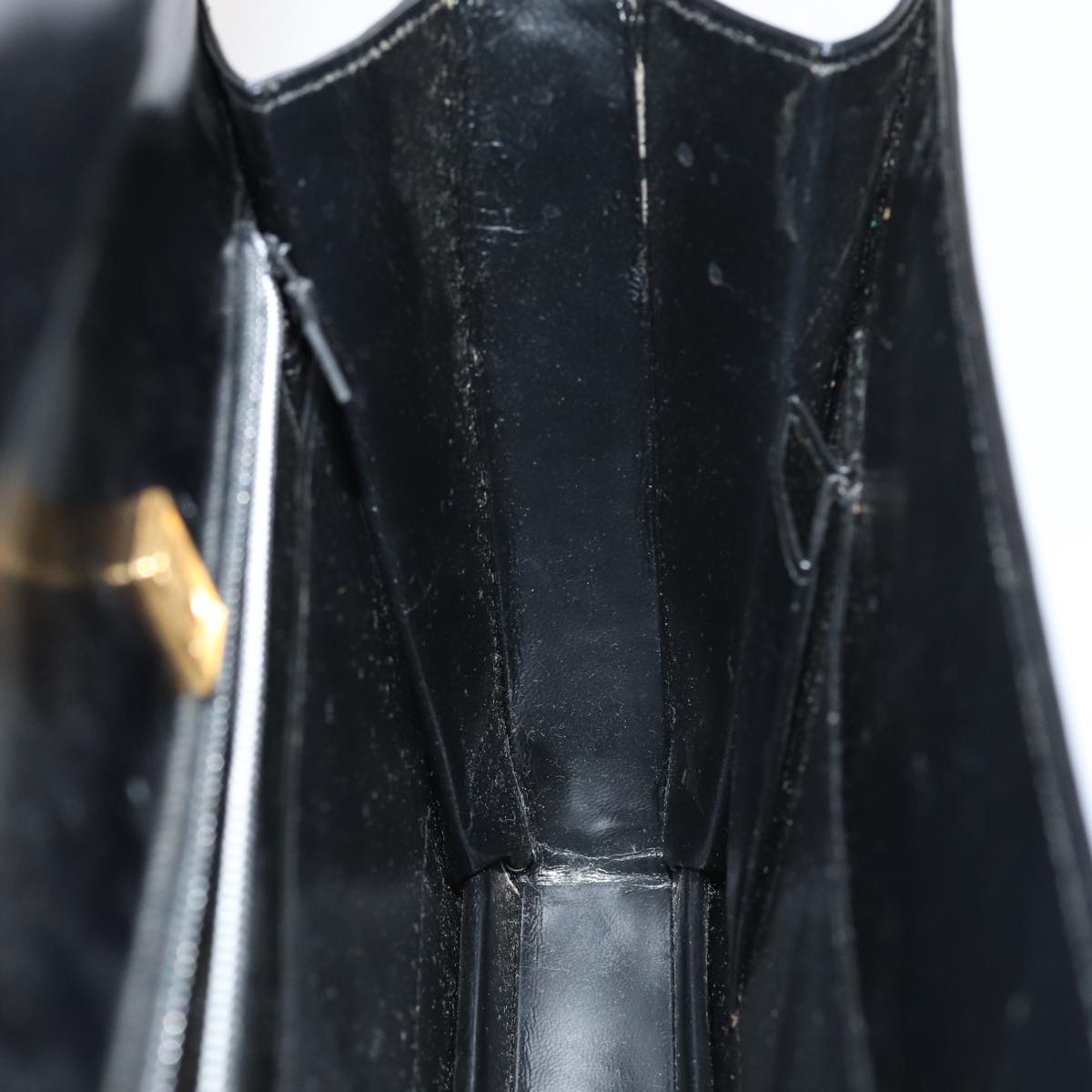 GUCCI Hand Bag Leather Black 79763