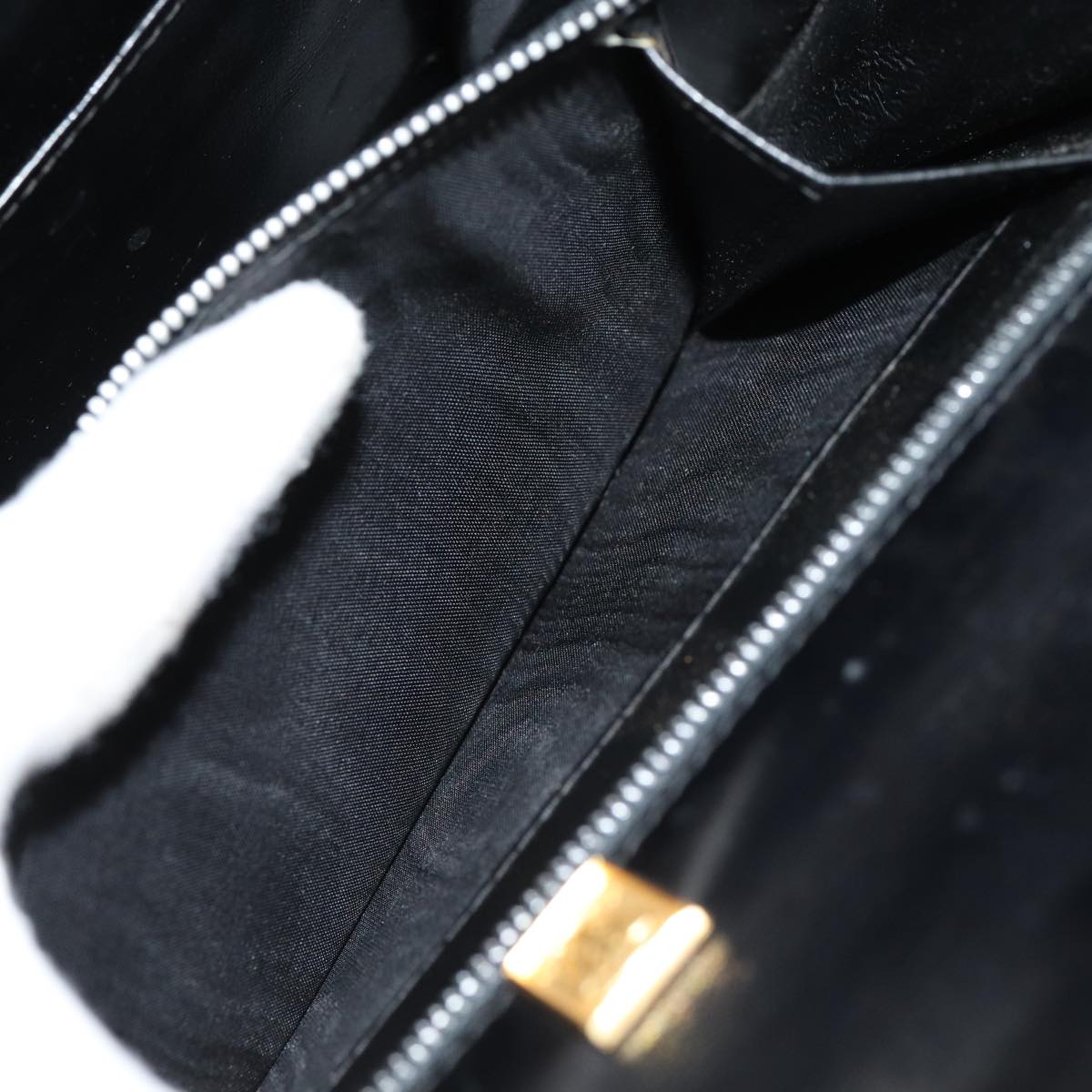 GUCCI Hand Bag Leather Black 79763