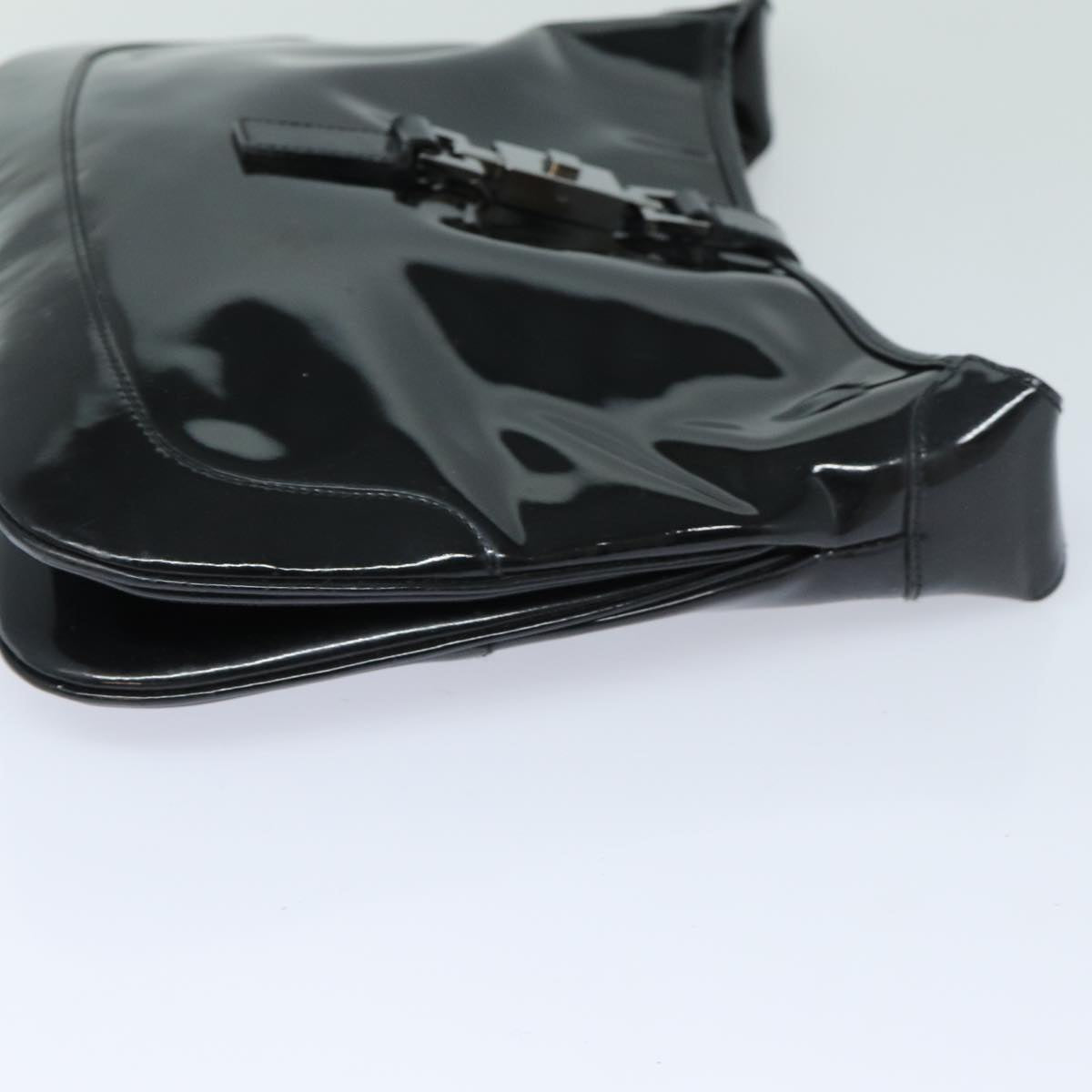 GUCCI Jackie Shoulder Bag Enamel Black 001 4272 79821