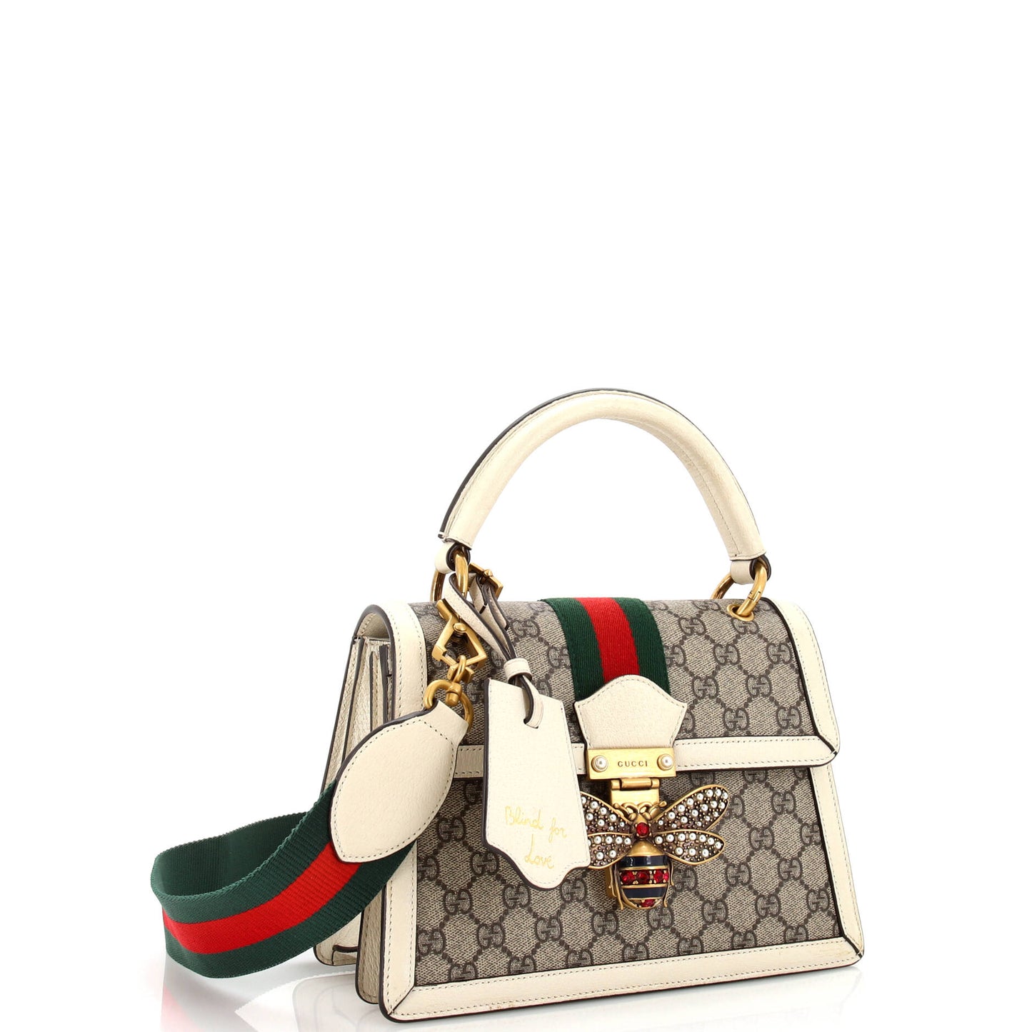 Queen Margaret Top Handle Bag GG Coated Canvas Small