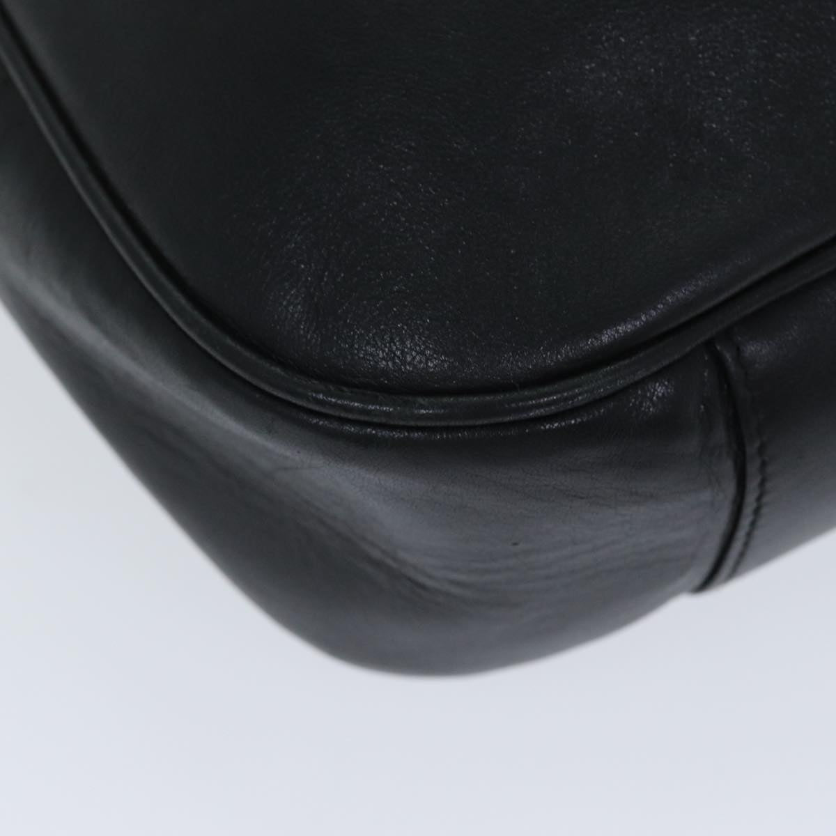 GUCCI Bamboo Hand Bag Leather 2way Black 79903