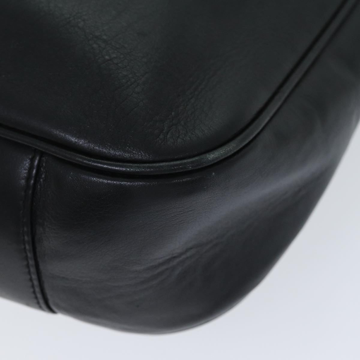 GUCCI Bamboo Hand Bag Leather 2way Black 79903