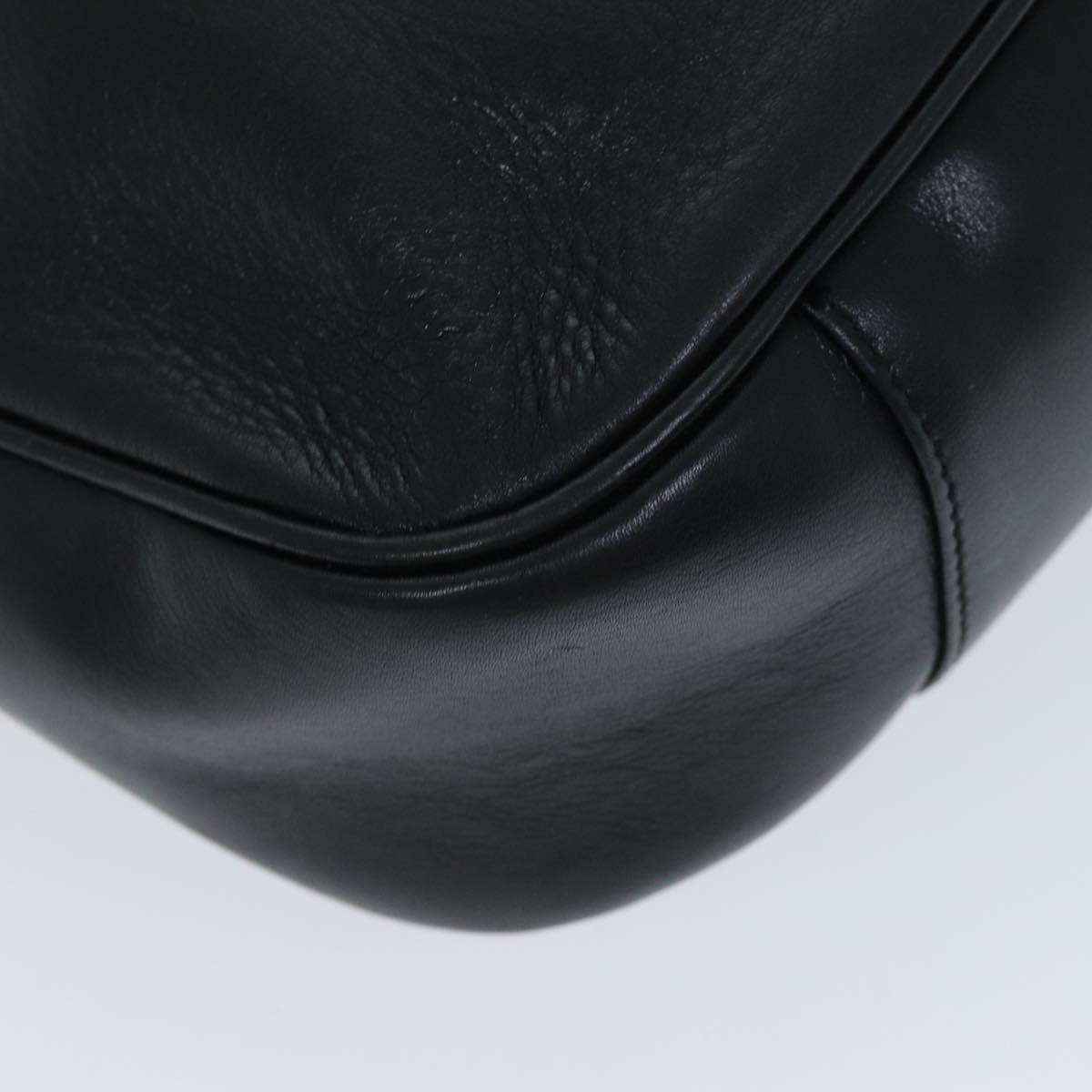 GUCCI Bamboo Hand Bag Leather 2way Black 79903