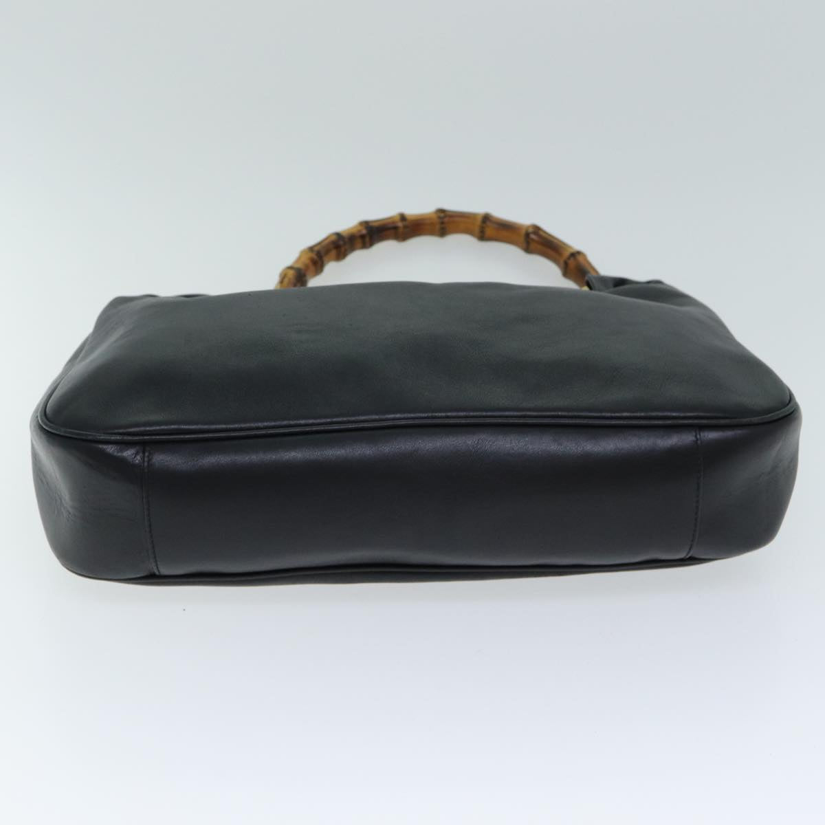 GUCCI Bamboo Hand Bag Leather 2way Black 79903