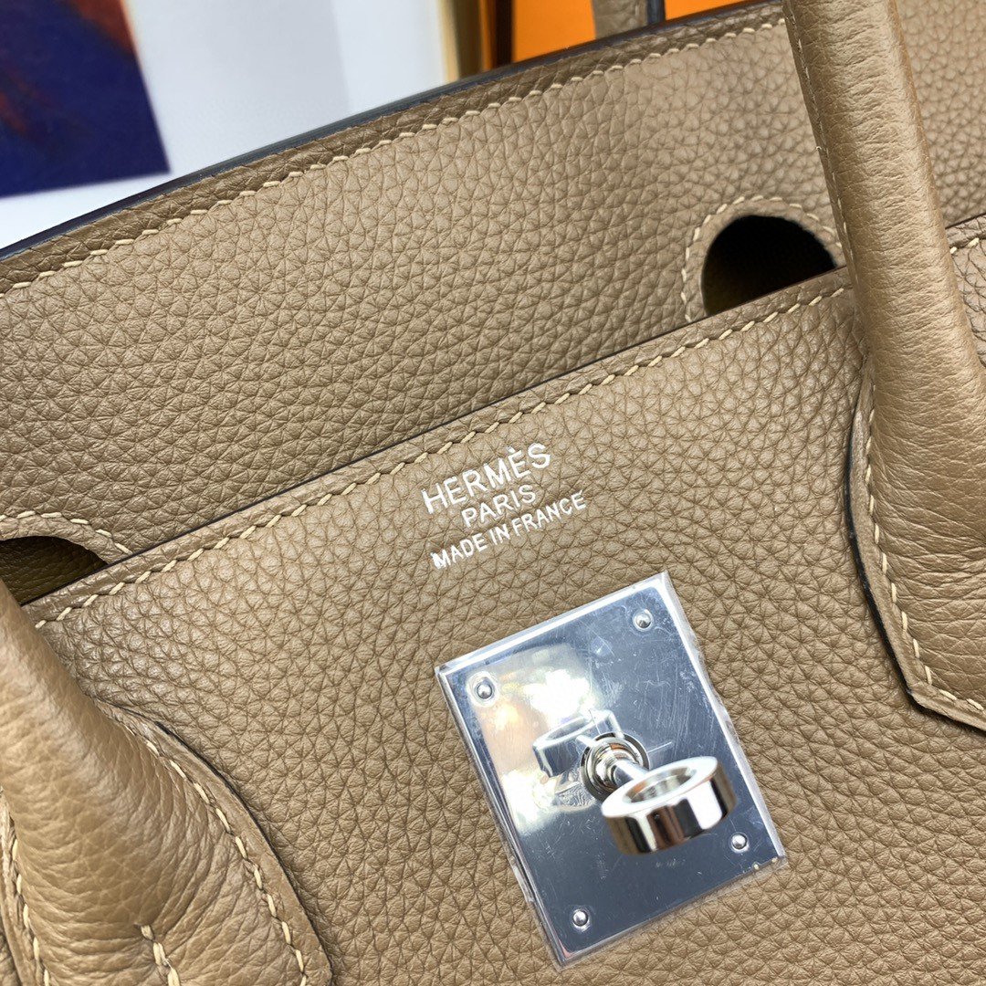GLAMI Birkin 30 Togo Etoupe Bag Silver Hardware For Women, WomenÃ¢â‚¬â„¢s Handbags 11.8in/30cm