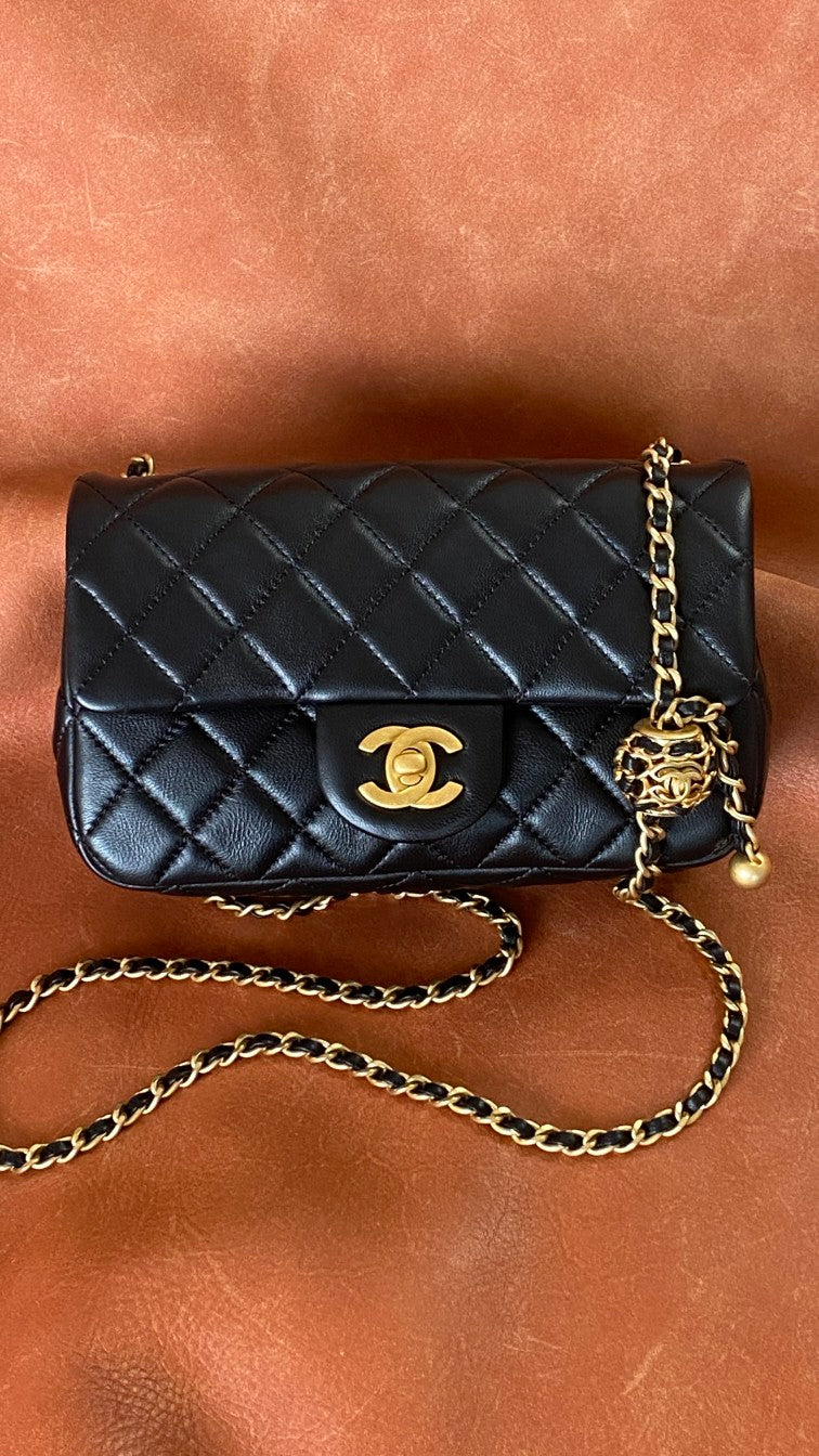 CHLMini Flap Bag Black For Women, Women’s Bags 7.9in/20cm