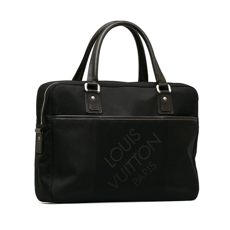 Louis Vuitton Jeanne Jacks Business Bag M93082 Noir Black Canvas Leather Men Louis Vuitton
