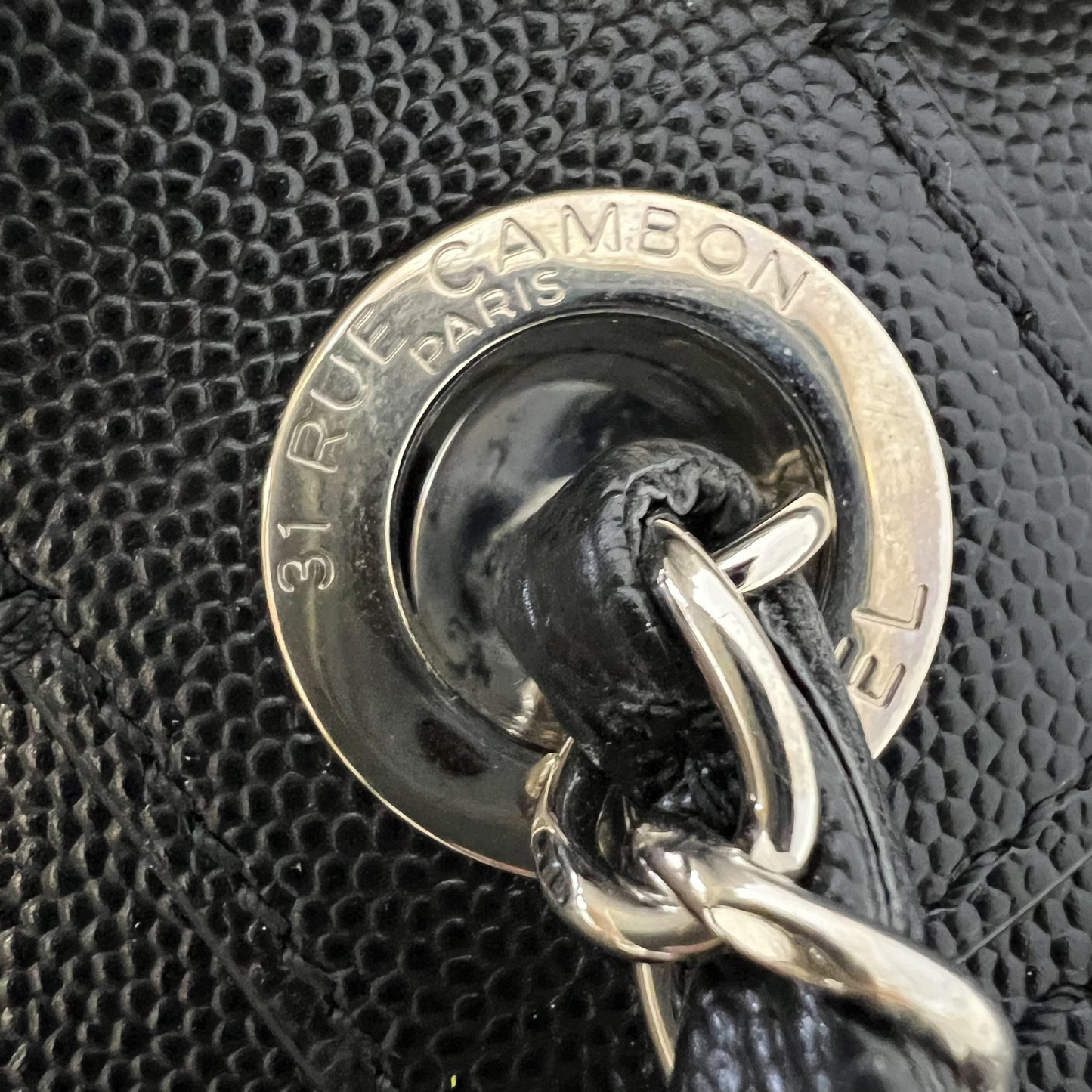 GLM-Small / Medium Deauville Tote in Black Caviar and SHW