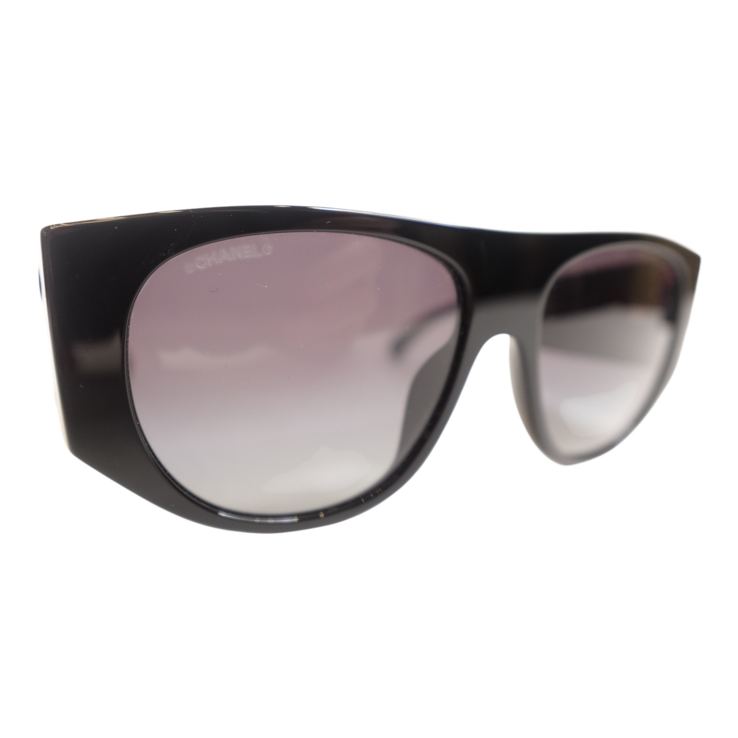 Chanel Black Quilted CC Sunglasses