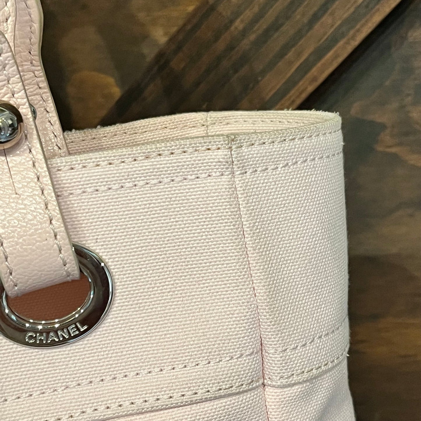 CHANEL Paris-Biarritz Petite Canvas Shopping Tote Bag