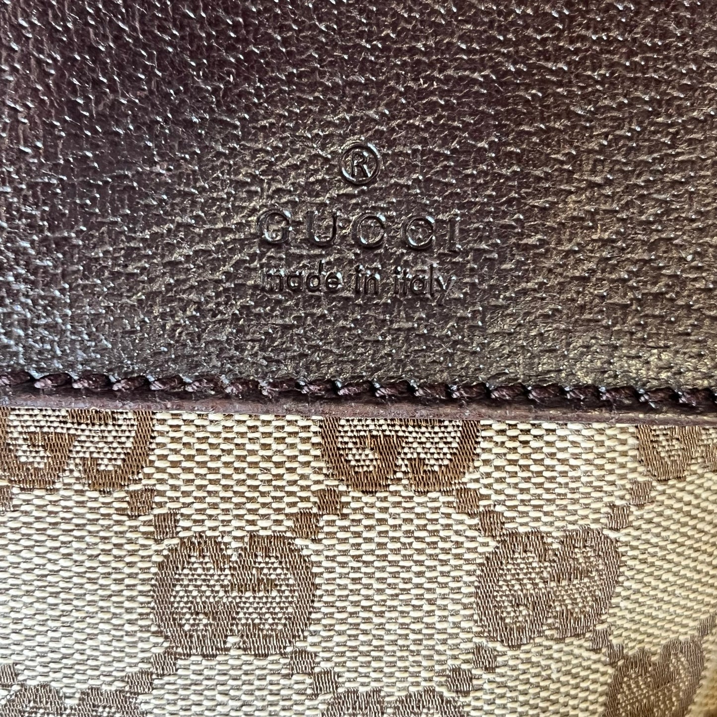 GUCCI GG Canvas Double Pocket Belt Bag