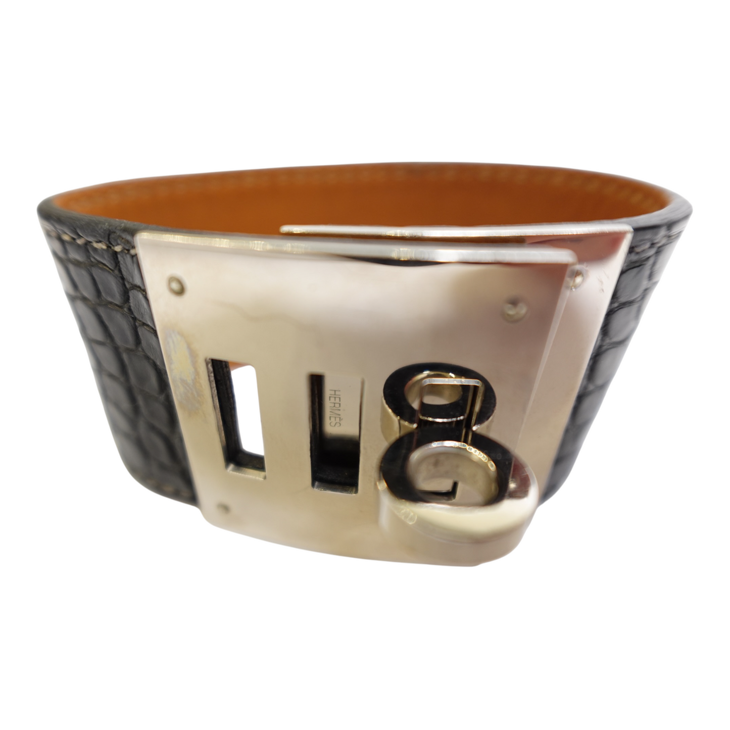 HermÃ¨s Alligator Kelly Bracelet Palladium Hardware