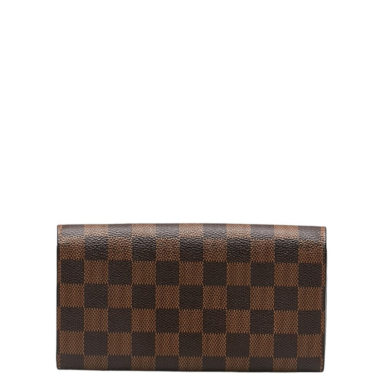Louis Vuitton Damier Long Wallet Brown Ladies N61734