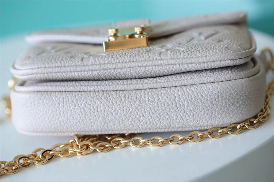 LV Micro Metis Monogram Empreinte Beige For Women, WomenÃ¢â‚¬â„¢s Handbags, Shoulder And Crossbody Bags 5.5in/14cm LV M81390