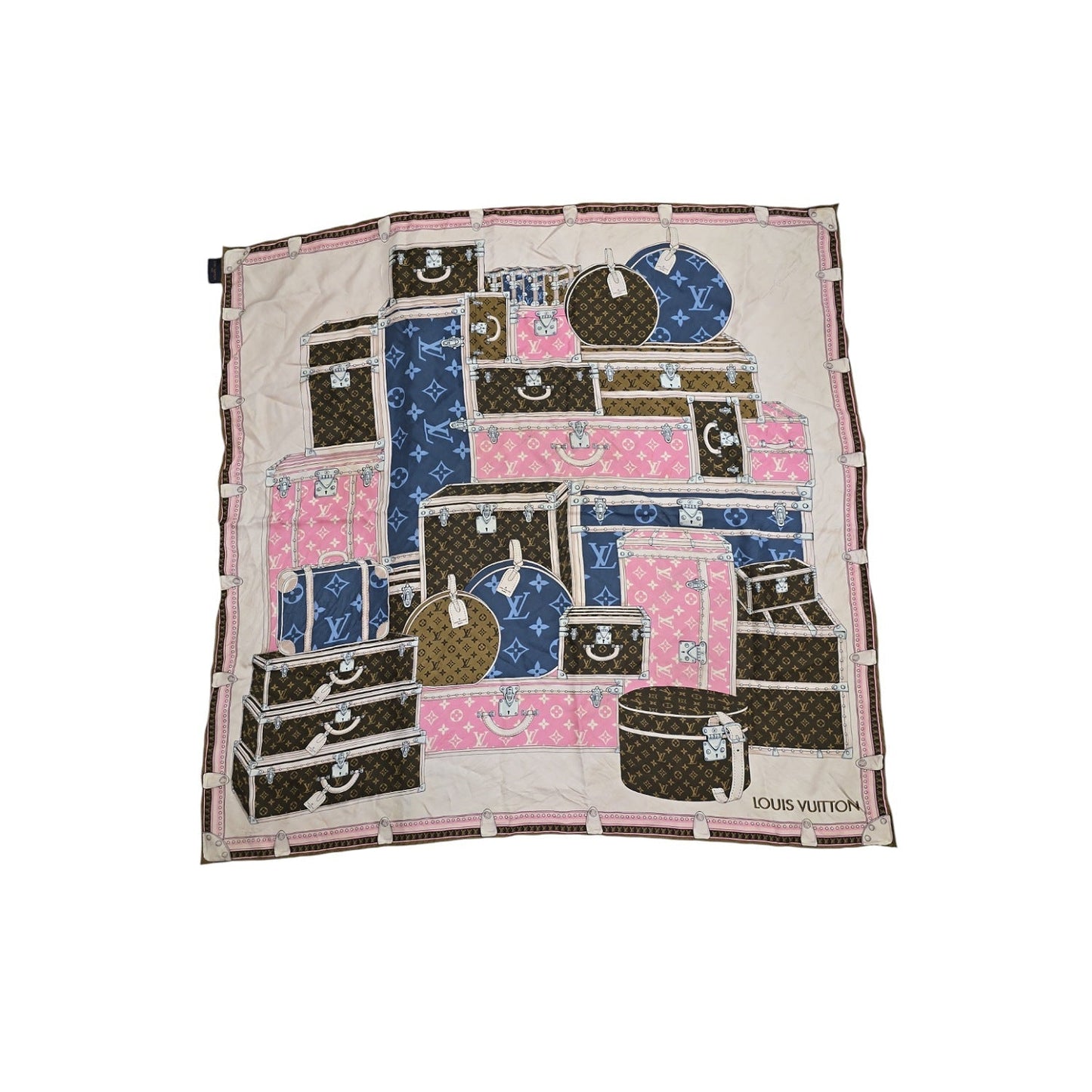 Louis Vuitton Silk Monogram Let’s Go Silk Square Scarf