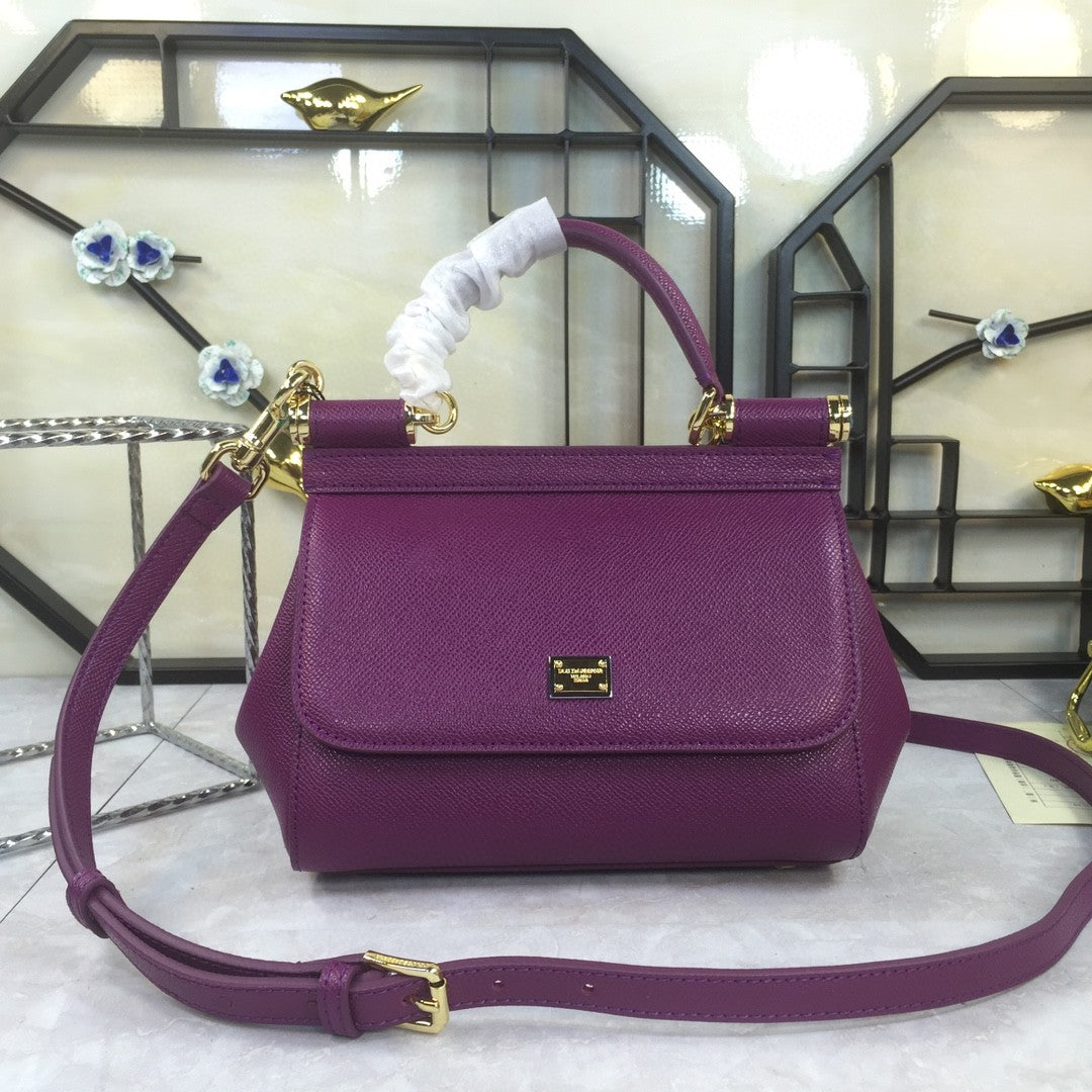 GLAMI MeGLAMIum Sicily Handbag In Dauphine Violet For Women 10.2in/26cm GLAMI