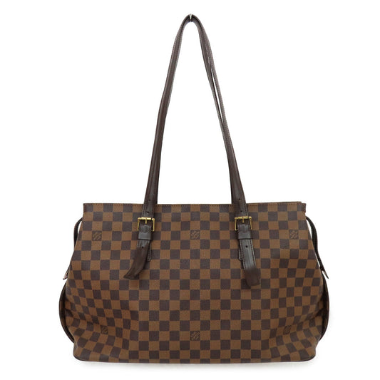 Louis Vuitton Louis Vuitton Damier Chelsea N51119 Evelyn Shoulder Bag Brown Leather  Unisex