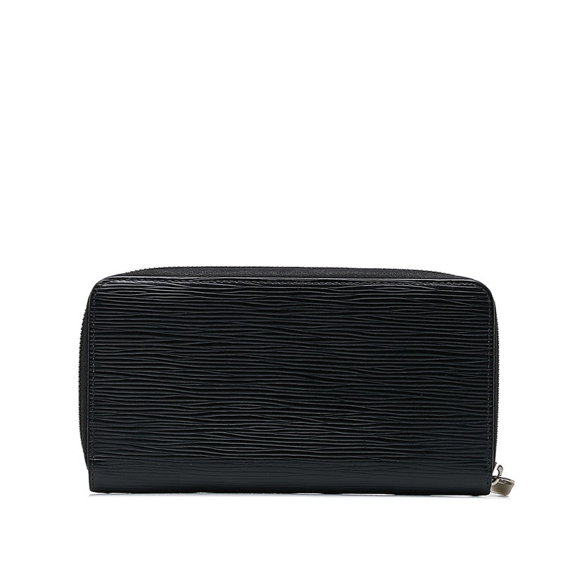 Louis Vuitton Epic Zippie Wallet Roundfasner Long Wallet M61857 Black Noir Leather Men Louis Vuitton