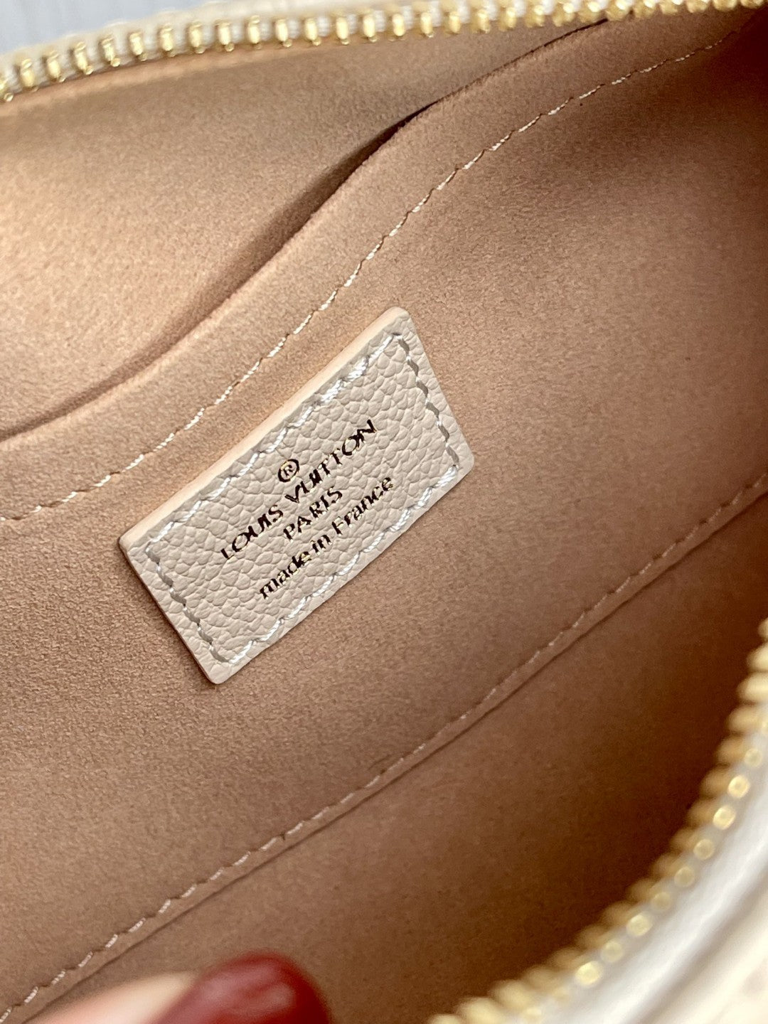 LV Papillon GLAMI Bag In Monogram Empreinte For Women 7.9in/20cm CrÃƒÂ¨me Beige M45994