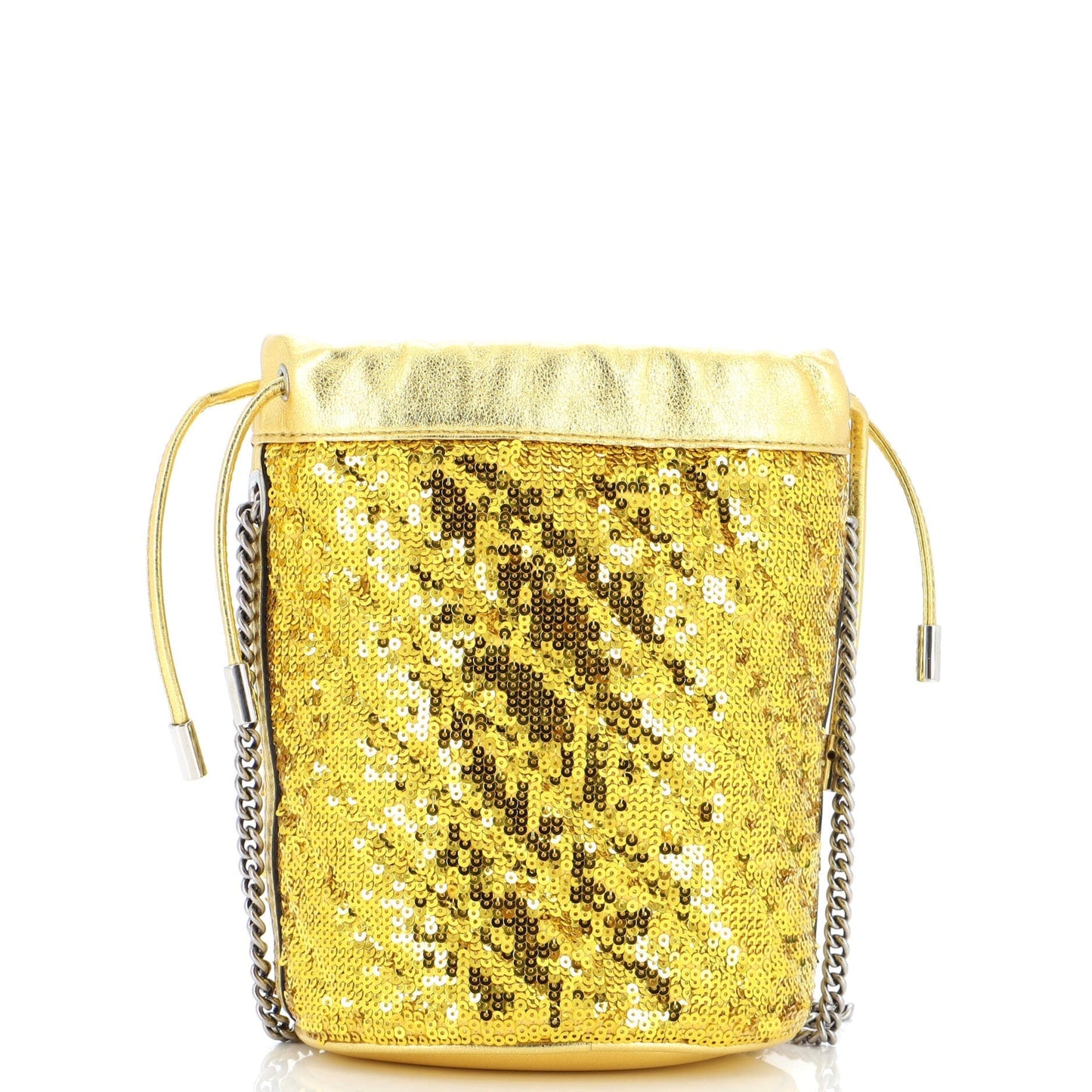 GG Marmont Bucket Bag Diagonal Quilted Sequins Mini