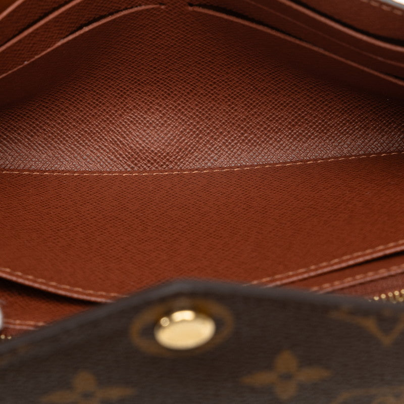 Louis Vuitton Monogram Portefolio Sarah Long Wallet M60531 Brown PVC Leather  Louis Vuitton