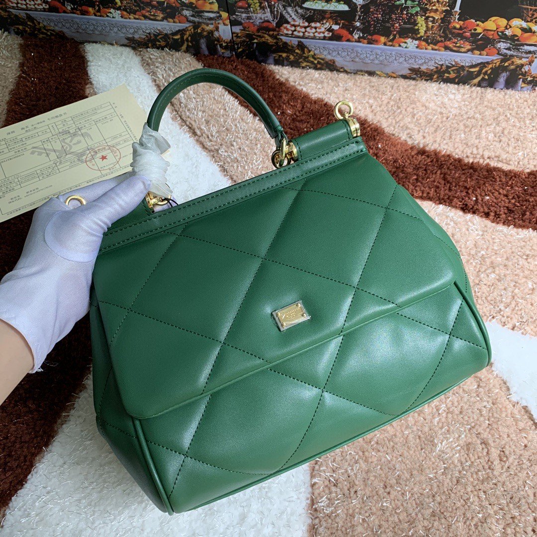 GLAMI MeGLAMIum Sicily Bag In Quilted Green For Women 10.2in/26cm GLAMI