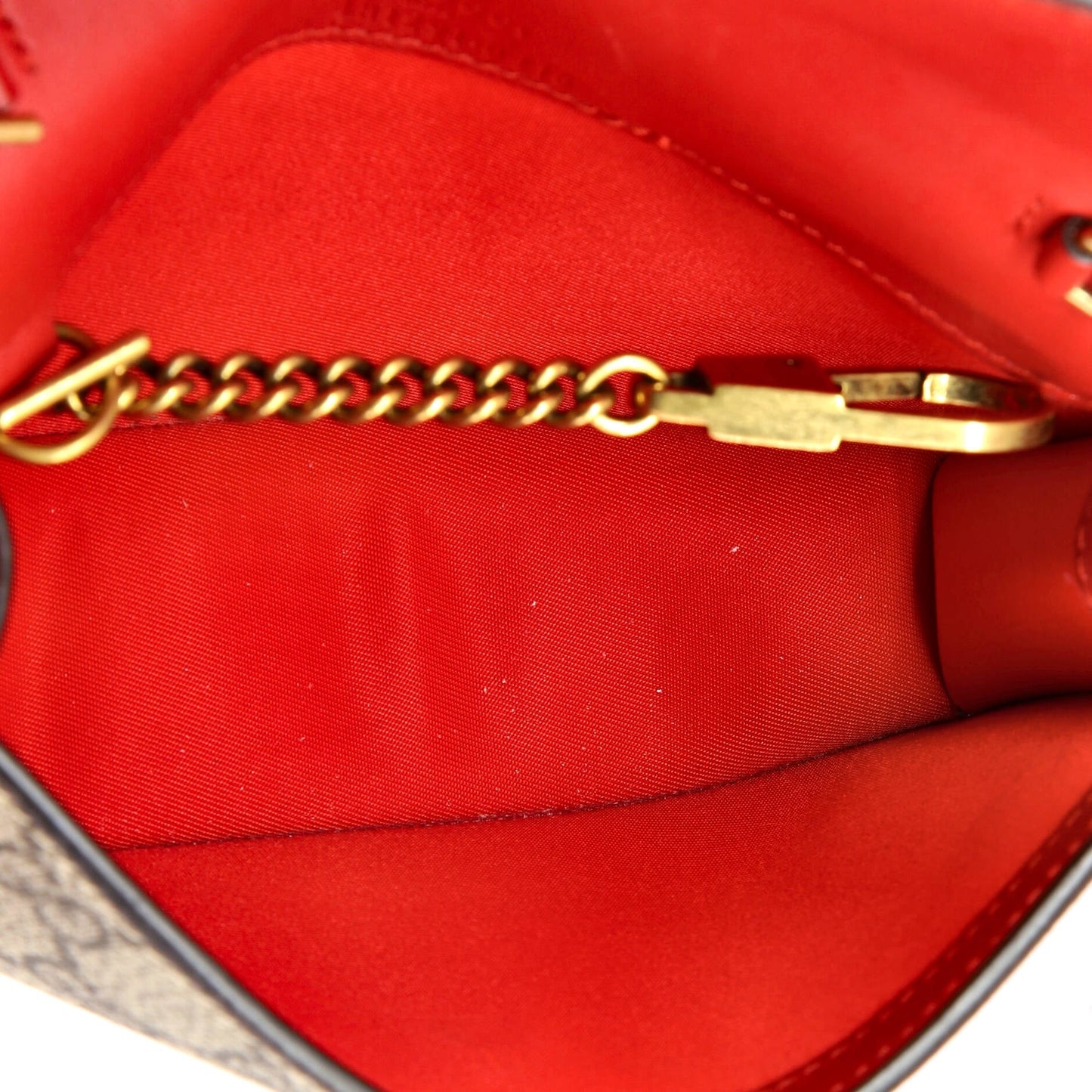 Cherries Wallet on Chain GG Coated Canvas Mini