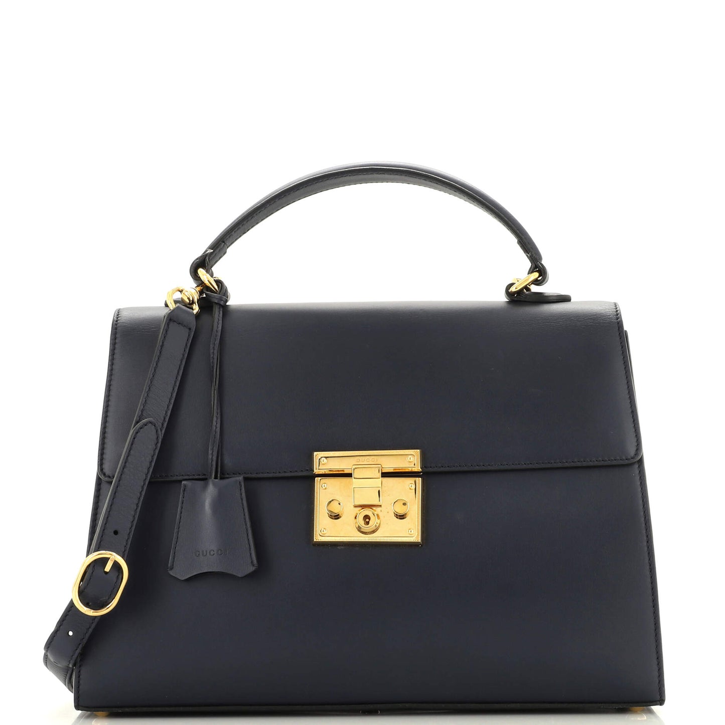 Padlock Top Handle Bag Leather Medium