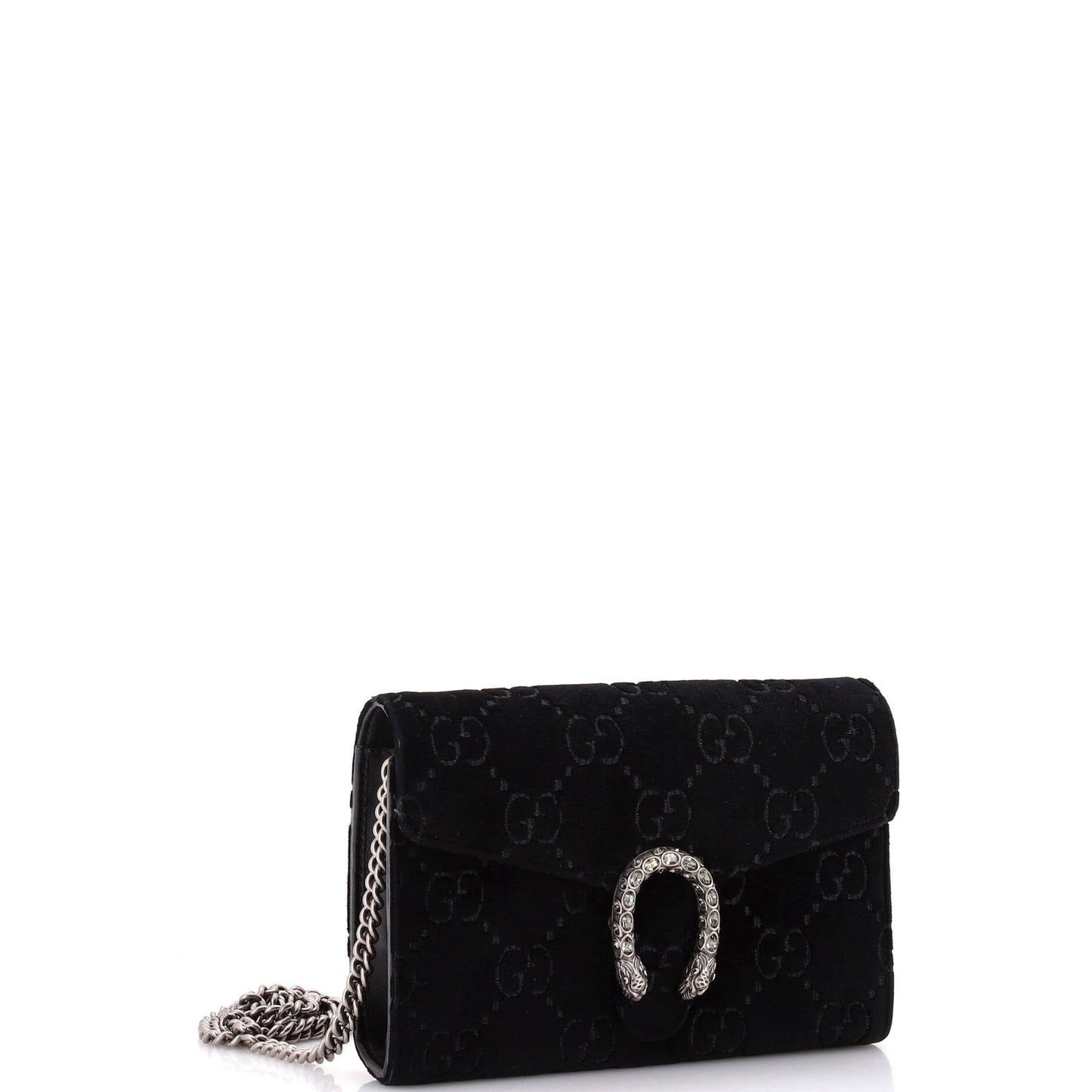 Dionysus Chain Wallet GG Velvet Small